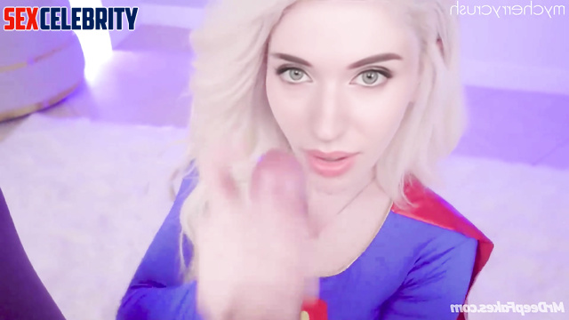 AI Amouranth cosplay SuperWoman