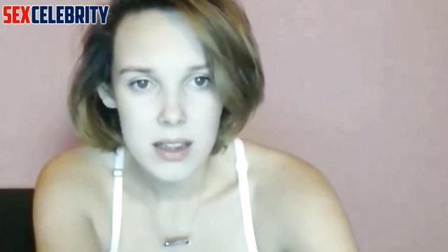 AI Millie Bobby Brown without makeup showed boobs to fans