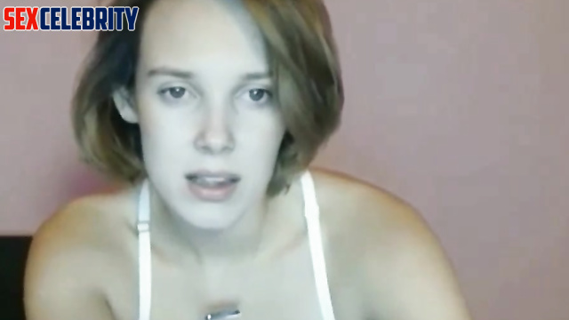 AI Millie Bobby Brown without makeup showed boobs to fans