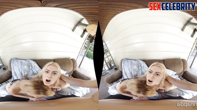 Nude Alanah Pearce & Elyse Willems have fun in VR porn