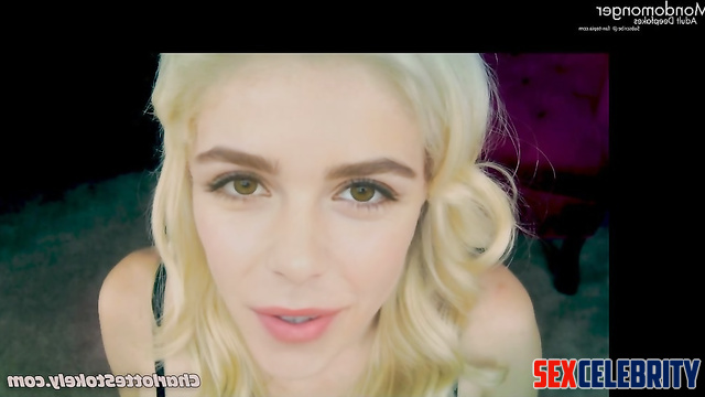 Hot blonde Kiernan Shipka asking for a lot of cum on her face [PREMIUM]