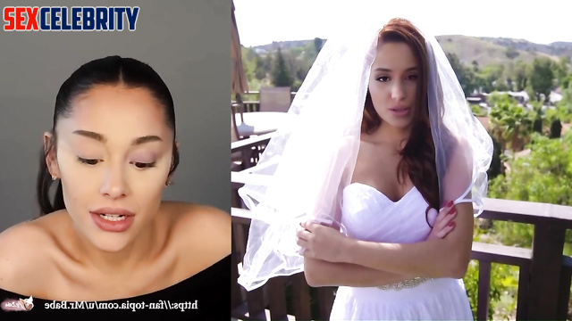 Hot bride Ariana Grande sucked dick in wedding dress, fake [PREMIUM]