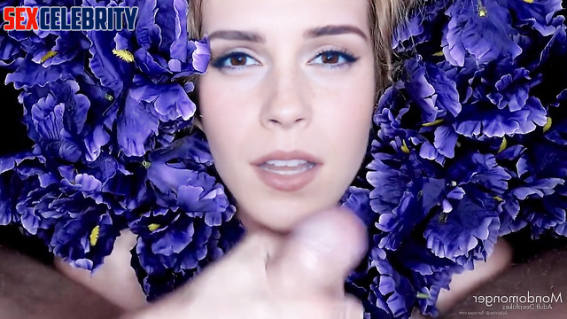 Fake Emma Watson in porn video (blowjob inside flowers) [PREMIUM]