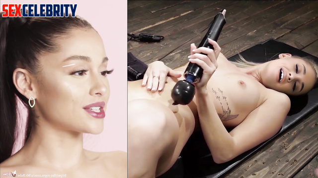 Ariana Grande solo scenes (she plays with fuck machine) [PREMIUM]