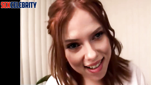 Scarlett Johansson tries to suck his dick as deep as possible deepfake