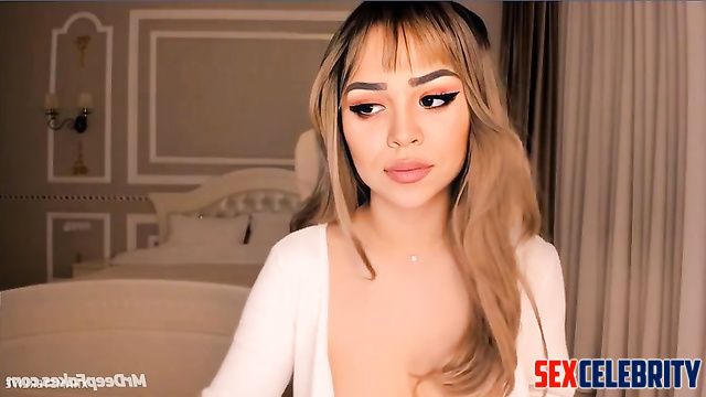 Danna Paola with gorgeous makeup - deepfake webcam show