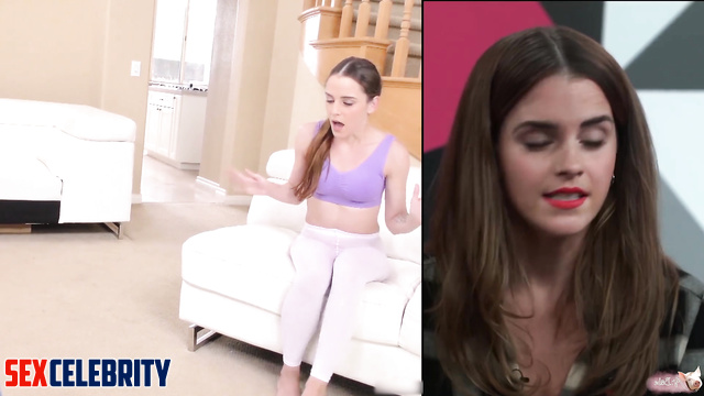 (Real fakes) Yoga coach bangs horny teenager Emma Watson