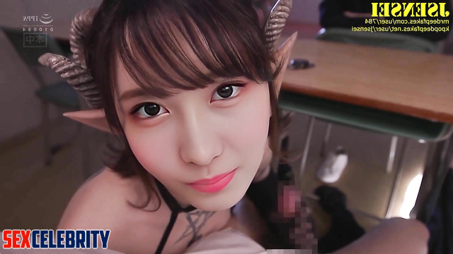 Tattoed Momo cosplaying the Beast and fucks (모모 트와이스 딥 페이크) deepfake