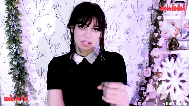 Jerk off instruction - fake Jenna Ortega as Wednesday Addams