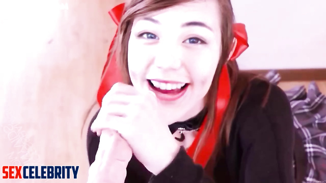 Nice schoolgirl ASMR BlueKatie took an adult sex toy into her mouth