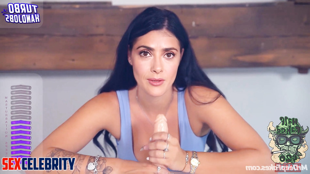 Hot fake MILF Salma Hayek is bored alone at home