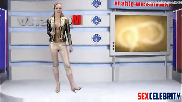 Adult Yekaterina Grinchevskaya undresses during live broadcast