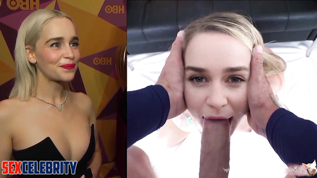 Busty blonde fucks with blacks - Emilia Clarke hot adult video