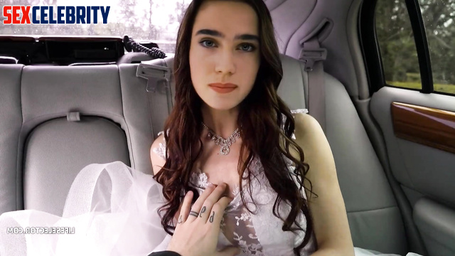 Slutty ai bride Jennifer Connelly cheats on her in a limousine