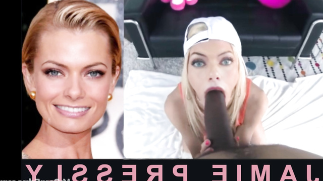 Big black cock in Jaime Pressly cute deepfake mouth