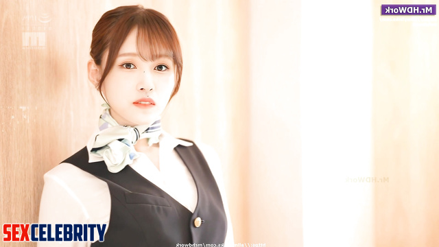 Stewardess served a client after the flight / fake Mina (미나 트와이스)