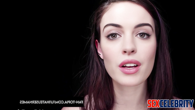 Cute slut Anne Hathaway wants to do her sex thing - face swap