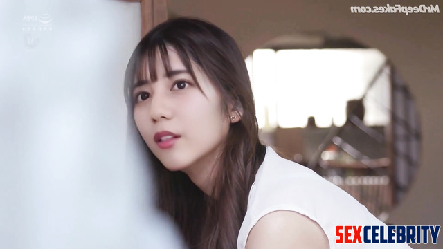 (小坂 菜緒 日向坂46) she came to his house to clean it, Nao Kosaka face swap