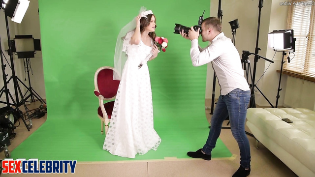 Stunning bride facialized by her photographer - Hailee Steinfeld ai