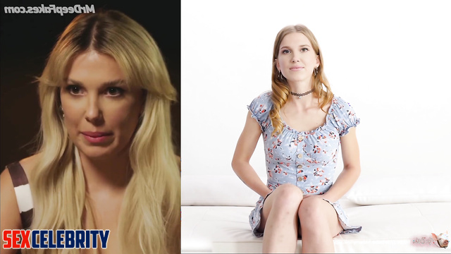 Fake Millie Bobby Brown is going to cum from his cock