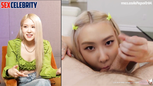 She loves to suck not only cocks but also balls - Rose (로제 블랙핑크) fakeapp