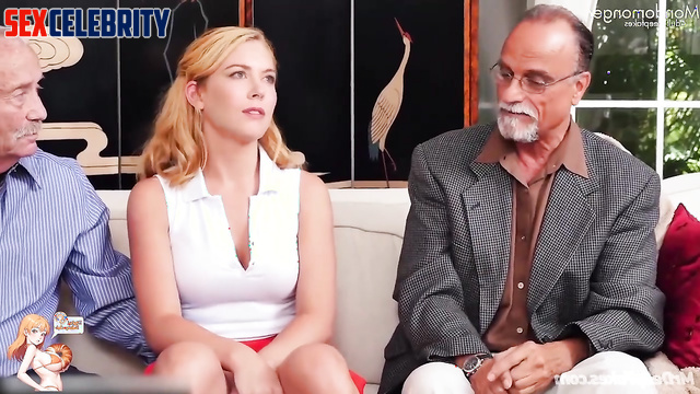 Three old fats and Hollywood star / Nicole Kidman in foursome porn