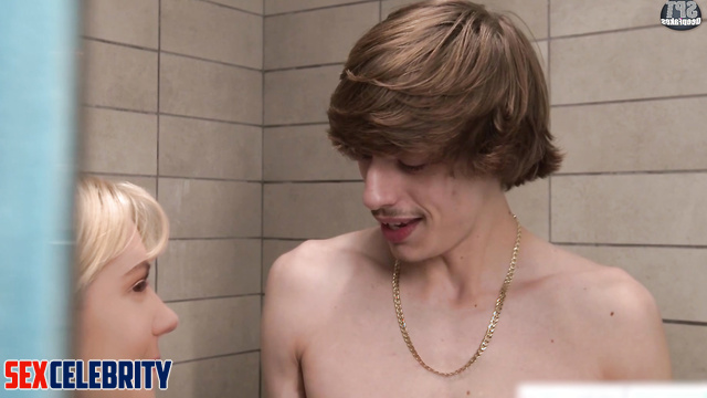 Dirty blonde had a mind-blowing fuck in the bath, Stefanie Scott fakeapp