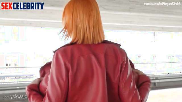 Redhead pretty decided to suck him in the parking lot, fake Emily Rudd