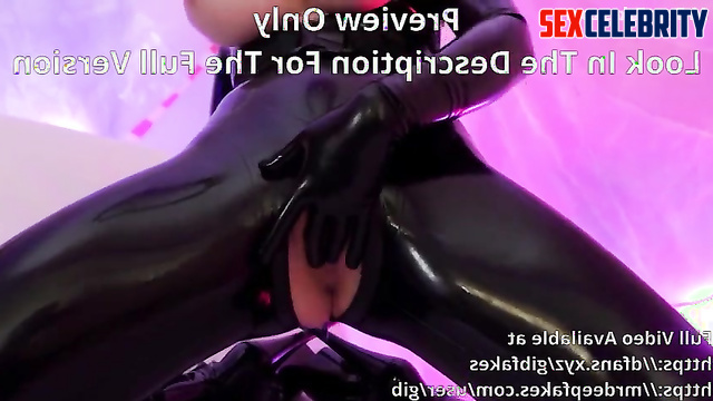 AI Emma Watson's Sexy Catwoman, Latex Costume in Action for Halloween