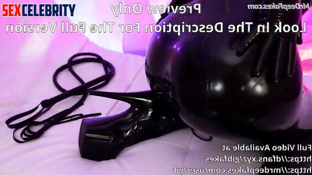 AI Emma Watson's Sexy Catwoman, Latex Costume in Action for Halloween