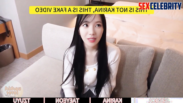 제시카 카리나 태연 쯔위 에스파 girls had fun in hotel, ai Jessica, Karina and Taeyeon