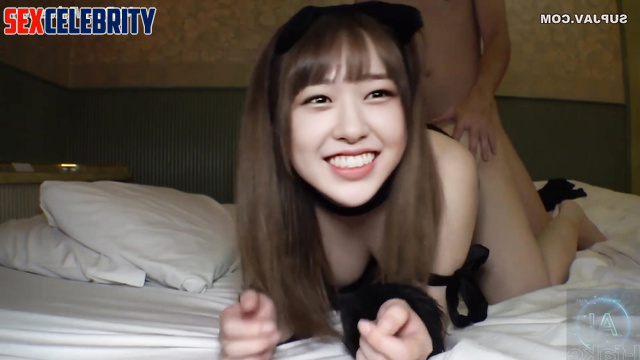 Fake Yujin gives a passionate blowjob and then gets fucked doggy style 안유진 아이브 아이즈원