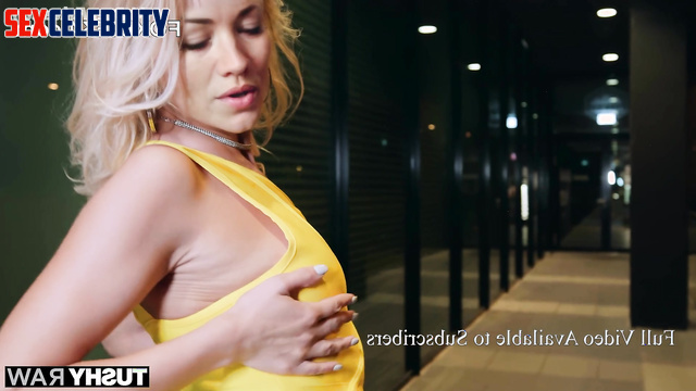 Fake Yvonne Strahovski teases and then takes a dick in her gorgeous ass after a butt plug