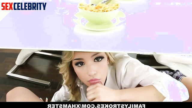 Blonde seduced a new man her slutty mother / Brooke Monk real fake