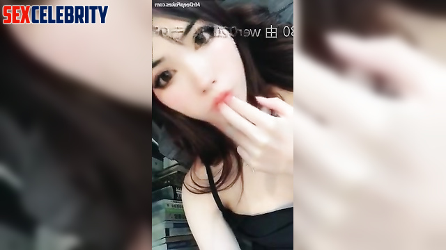 Skinny beauty masturbating in small black dress, Emiru solo fakeapp