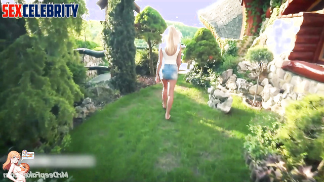 Blonde showed her talent with her legs - Margot Robbie deepfake erotic