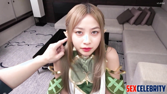 Sexy elf made slowly handjob / Kanna Hashimoto (橋本 環奈 ポルノ) deepfake porn