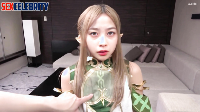 Sexy elf made slowly handjob / Kanna Hashimoto (橋本 環奈 ポルノ) deepfake porn