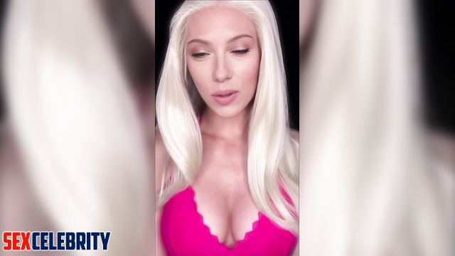 Horny Scarlett Johansson can't wait for you to fuck her - real fake