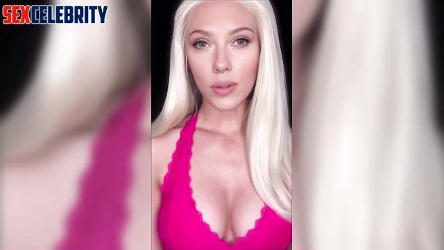 Horny Scarlett Johansson can't wait for you to fuck her - real fake