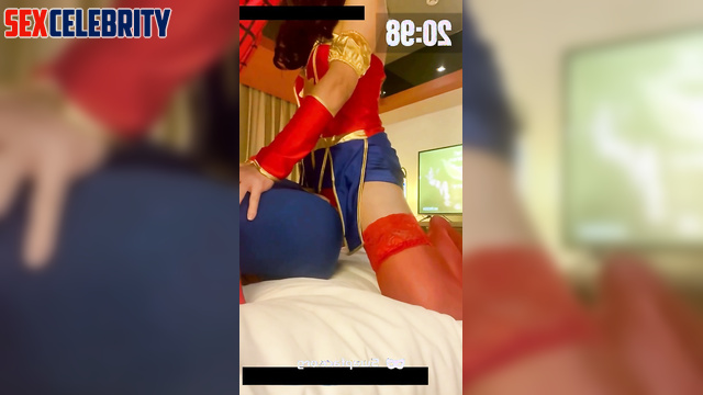 Gal Gadot as Wonder Woman fucks Spider-Man's ass hard and cums too fast