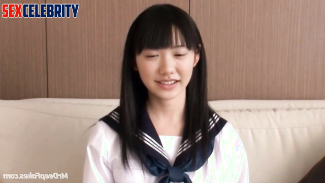Under school uniform hides sexy Mana Ashida's tits 芦田愛菜 [日本人] Japanese
