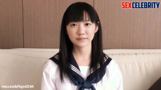 Under school uniform hides sexy Mana Ashida's tits 芦田愛菜 [日本人] Japanese