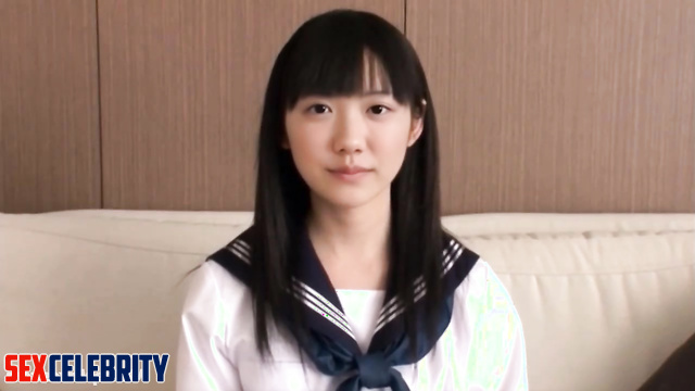 Under school uniform hides sexy Mana Ashida's tits 芦田愛菜 [日本人] Japanese