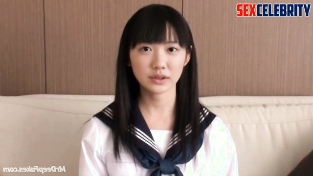 Under school uniform hides sexy Mana Ashida's tits 芦田愛菜 [日本人] Japanese