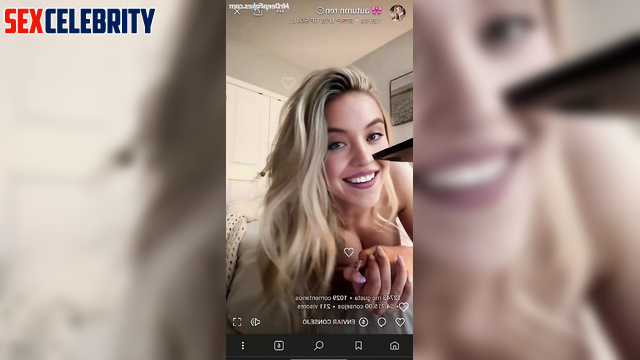 Fake Sydney Sweeney masturbating with an anal plug inside (webcam live)