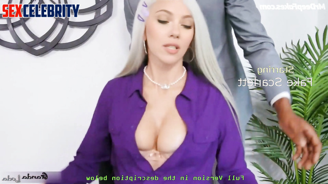 Fakeapp Scarlett Johansson gets help with her computer and her hungry pussy from BBC