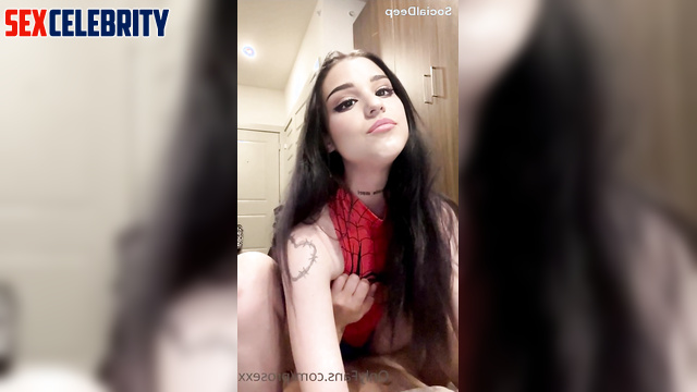 Brooke Monk rides a cock to fight the evil - Spidergirl deepfake