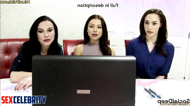 Gal Gadot, Ester Exposito & Millie Bobby Brown Stars masturbated together ai