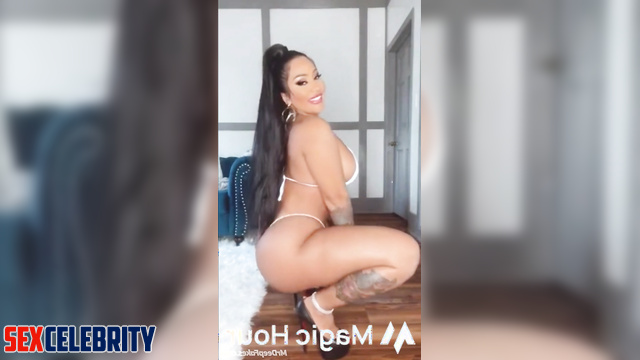Curvy lady dancing hotly for your erection, Nicki Minaj solo ai scene